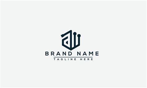 AW Logo Design Template Vector Graphic Branding Element. 10483714 ...