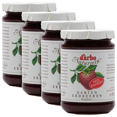 KONFITÜRE EXTRA von DARBO Naturrein Himbeeren 4x 450g 24 99