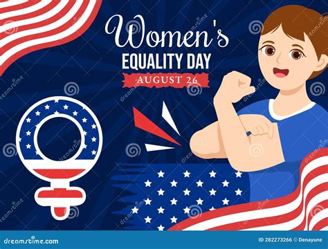 Womens Equality Day In United States Vector Illustration On August 26