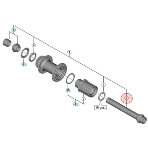 Shimano 105 Fh R7070 Rear Hub Axle 135x12 Mm