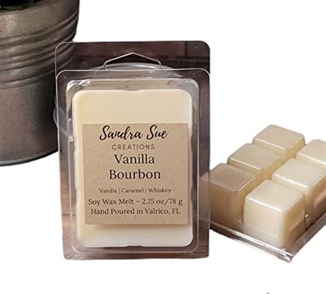 Sandra Sue Creations Vanilla Bourbon Soy Wax Melt All Natural Highly Fragrant