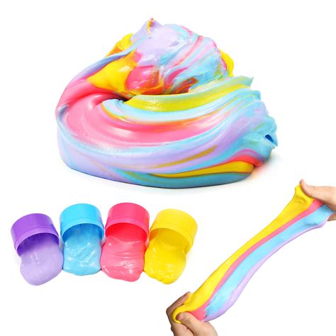 4pcs Colorful Mud Non Toxic Puff Slime Diy Environmental Toy Sale