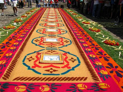 Alfombras De Aserrin Semana Santa Guatemala Holy Week Holi Bohemian Rug