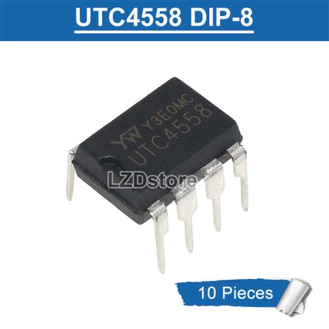 10pcs UTC4558 DIP 8 UTC 4558 DIP8 DIP Dual Operational Amplifier Chip