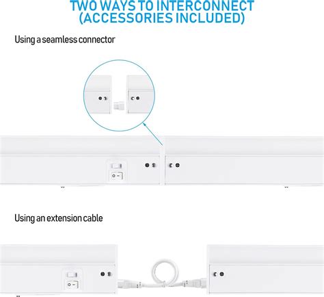 TORCHSTAR Iluminación LED para debajo del gabinete 3CCT 12 pulgadas