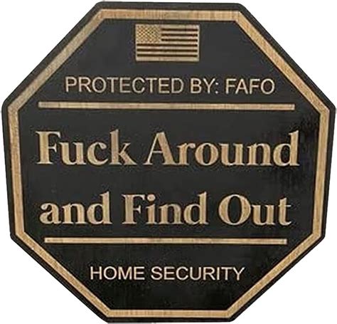 Amazon Fuck Around And Find Out Yard Sign Wood Sign Home Security