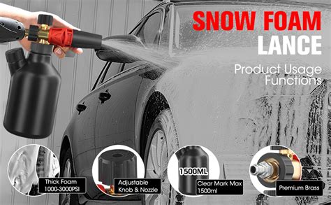 Snow Foam Cannon 1500ml Snow Foam Gun Sprayer Car Wash Foam Sprayer