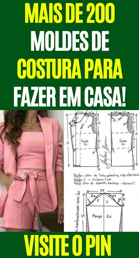 Mais De Moldes De Costura Para Fazer Em Casa Em Costura