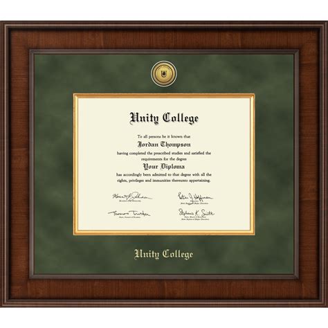 Unity College Diploma Frame Custom Frames Online Church Hill Classics