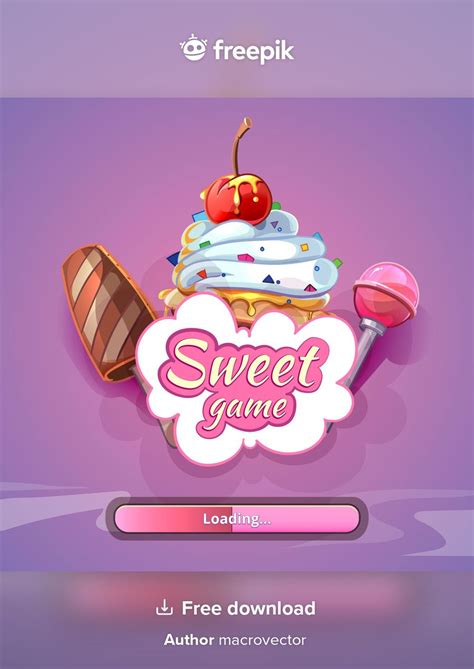 Free Vector Candy World Game With Title Name Sweet Design Art