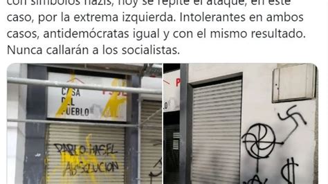 El Psoe Denuncia Pintadas De Extrema Izquierda En Su Sede De Burgos