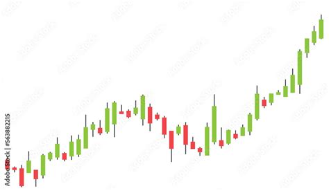 Stock market candle stick chart going up. Trading graph analysis. Stock Vector | Adobe Stock