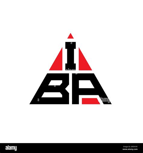 IBA triangle letter logo design with triangle shape. IBA triangle logo ...