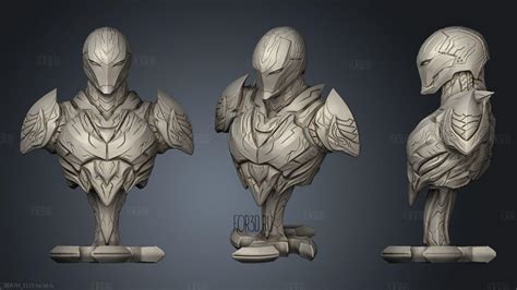 Dark Armor Bust 3d Stl Model For Cnc