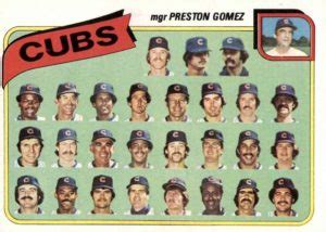 1980 Topps Chicago Cubs Team Card Wax Pack Gods