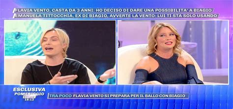 FLAVIA VENTO LITE CON ROGER GARTH E MALENA A POMERIGGIO 5 Biagio D