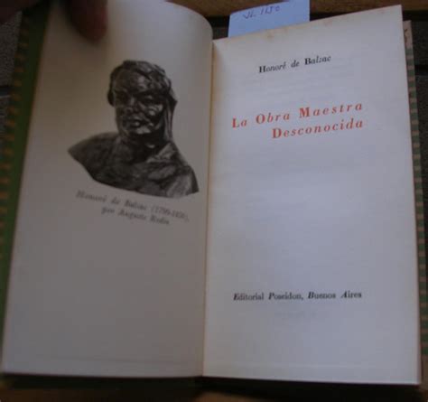 LA OBRA MAESTRA DESCONOCIDA by BALZAC, Honoré de: Bien Encuadernación
