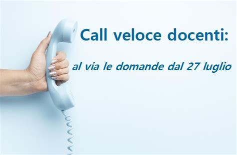 Call Veloce Docenti Al Via Le Domande Dal 27 Luglio ALIS SCUOLA