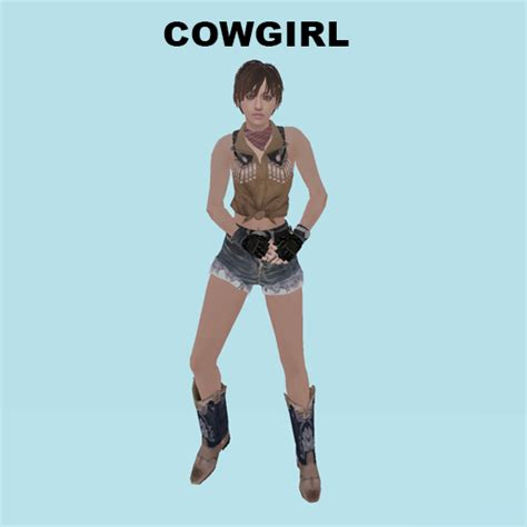 Second Life Marketplace Cowgirl Animesh