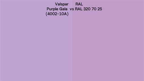 Valspar Purple Gala 4002 10A Vs RAL RAL 320 70 25 Side By Side Comparison