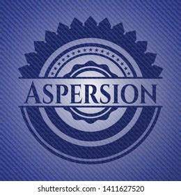 Aspersion Emblem Jean Background Vector Illustration Stock Vector