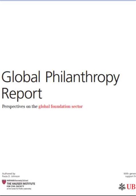 The Global Philanthropy Report Perspectives On The Global Foundation