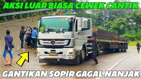 GEMPAR AKSI LUAR BIASA Cewek Cantik Gantikan Sopir Yang Gagal