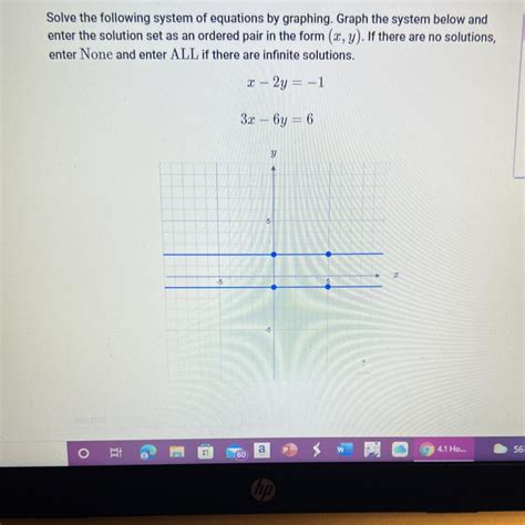 Solve The Following System Of Equations By Graphing Graph The System