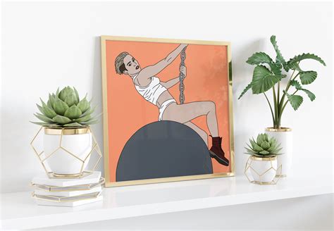 Miley Cyrus Wrecking Ball Art Print Digital Download - Etsy