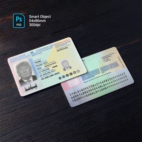 Netherlands Id Card 2014 Psd Template — Buy Editable Netherlands Id Card 2014 Photoshop Template