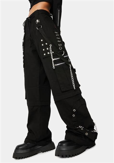 Tripp NYC Black Step Chain Pants | Dolls Kill