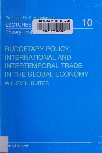 Budgetary Policy International And Intertemporal Trade In The Global