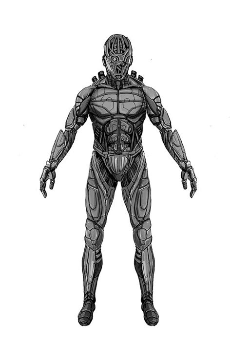 humanoid Robot Concept Art Drawing - Jolyn Kennemer