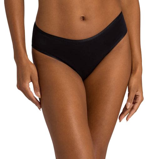 Cotton Seamless Hi Cut Brief Black Dentelle Fine Lingerie