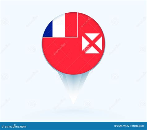 Map Pointer With Flag Of Wallis And Futuna Stock Vector Illustration