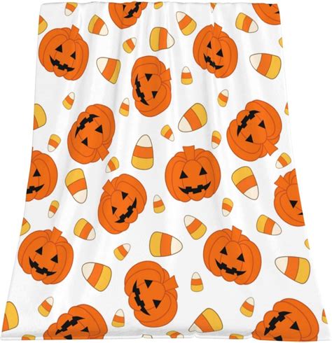 Amazon Halloween Throw Blanket Fall Halloween Orange Pumpkins With