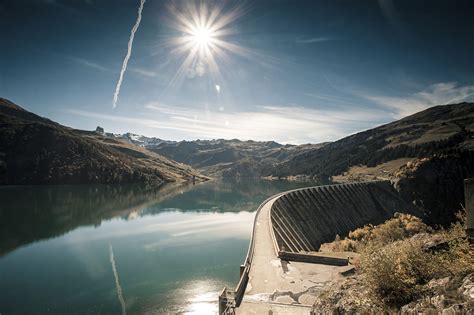 The Roselend Dam And Its Surroundings Savoie Mont Blanc Savoie Et