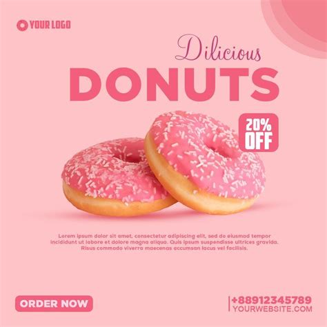 Delicious Donuts Social Media Post Design So Why Are You Waiting For