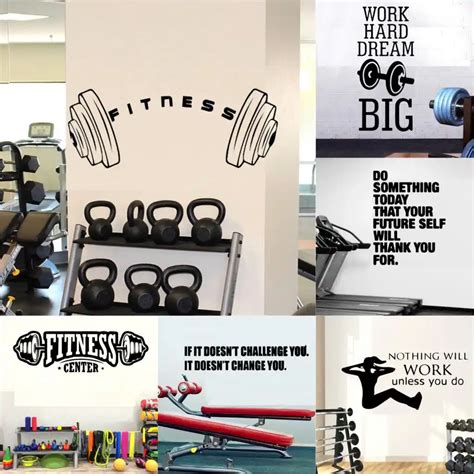 Arte De Gimnasio De Fitness Adhesivos Deportivos De Pared Pegatinas De