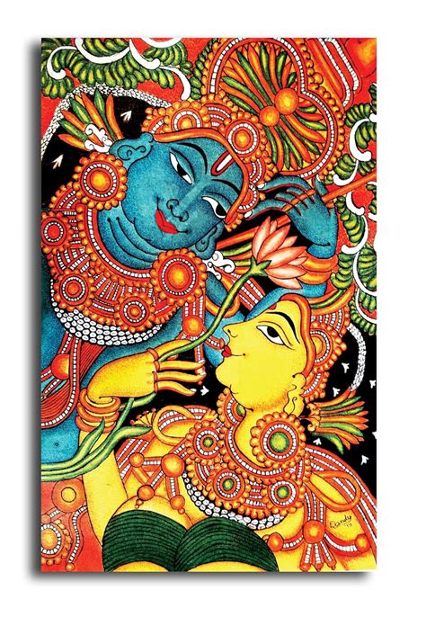 Dancing Radha Krishna Mural Tanjore Painting Ubicaciondepersonas Cdmx