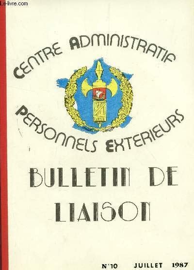 BULLETIN DE LIAISON N 10 JUILLET 1987 Libro