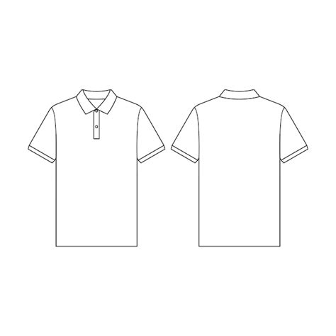 Plantilla Polo Camisa Vector Ilustraci N Dise O Plano Esquema Plantilla