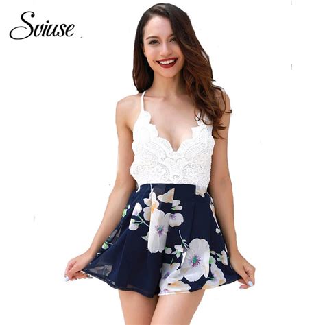 Sexy White Lace Women Rompers Summer Bandage Backless Deep V Neck