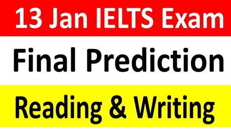 13 January IELTS Exam Prediction 13 January IELTS Test Prediction 13