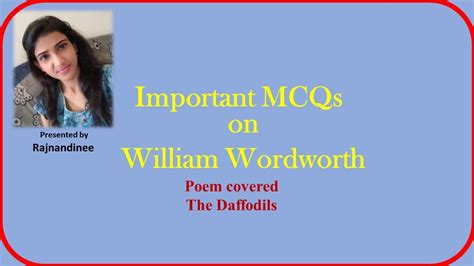 Important Mcqs On Nature Poet William Wordsworth Youtube