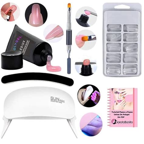 Kit Unha Polygel Poligel Alongamento Cabine Molde F1 Unhas GAROTA