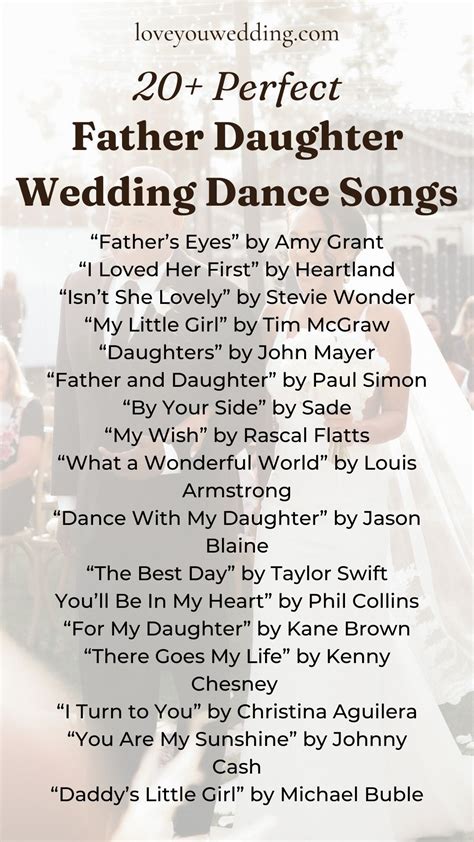 50 Best Father Daughter Wedding Dance Songs Artofit