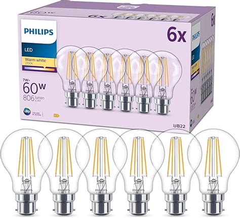 Philips Led Classic A Light Bulb Pack Warm White K B