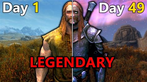 I Survived Days In Skyrim Legendary Survival Difficulty Youtube