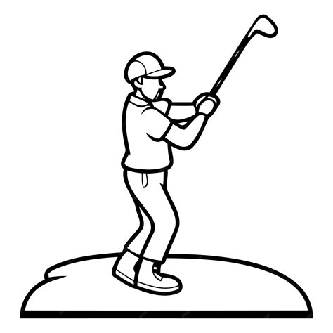 Premium Vector Golfer Playing Golf Vector Illustration In A Flat Style